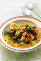 Lamb And Date Tagine With Spiced Yoghurt Dressing