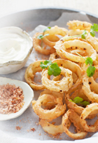 Onion Rings with Buttermilk Ranch Sauce